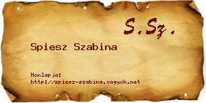 Spiesz Szabina névjegykártya